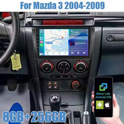 For Mazda 3 I BK 2004 - 2009 Android 15 Car Radio Multimedia Video Player GPS Navigation 4G+WIFI Car