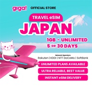 giga! Japan Travel eSIM 1GB - Unlimited | 5 - 30 Days