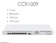 【RouterOS專業賣家】CCR1009-7G-1C-1S+ 九核心+雙電源 10G-SFP 高效能路由器-含稅