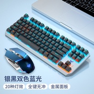 Aula Wolf Spider F3087 คีย์บอร์ดเกมมิ่งแบบมีสาย USB 87 ปุ่ม แบบโลหะ ป้องกันการป้อนข้อมูลซ้ำ คีย์บอร์