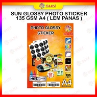 Kertas Stiker A4 Glossy 145 Gsm SUN Photo Glossy Sticker