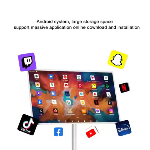 32 Inch Large 4k Capacitive Touch Swivel Screen Floor Stand Android Kiosk Universal Serial Bus