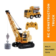 Ready Stock Remote Control Truck Tractor Construction Metal Excavator Crane Vehicles RC Toys Car
