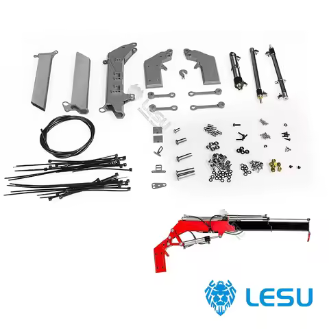 LESU Metal Crane Boom Fly Jib Arm Part for 1/14 Hydraulic RC Crane Truck KIT Unpainted Unassembled D