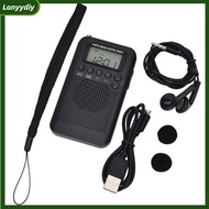 NEW Hrd-104 Pocket Am Fm Radio LCD Digital Radio-frequency Display Rechargeable Mini Stereo Radio With Driver Speaker