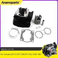 Motor Parts Cylinder 66mm Piston Gasket Top End Rebuild Kit For Yamaha DT175 DT175H DT175G 1978-1981