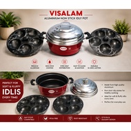 Visalam Non Stick Idly Pot (Panai) Extra Deep | 10 Idly / 14 Idly Steamer | Easy Clean & Durable