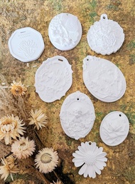 擴香石掛牌 石膏彩繪 材料包 含顏料畫筆 立體浮雕畫 DIY手作活動