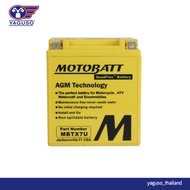 แบตเตอรี่ MOTOBATT Quadflex MBTX7U แบตรถจักรยานยนต์บิ๊กไบค์ Yamaha R3 MT-25 , MT03 / Honda CBR 250,300,400 CB300 Rebel300,500