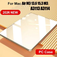 Transparent Crystal Case for MacBook Air 13.6 15.3 inch Case 2024 2023 2022 Release M3 A3113 A2681 M