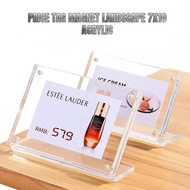 Acrylic Magnet Brochure Stand/Acrylic Brochure Holder/Price Tag 7x10