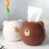 Japan Tissue Box Round Nordic Bear Paper Towel Kotak Tisu Reka Bulat Beruang Nordic