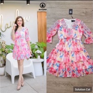 962 2xl [Normal] Sweet And Cute Butterfly Embroidered Chiffon Short Dress