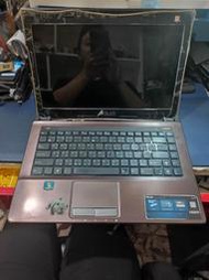 ＠金狗唄電腦＠『 零件機 』華碩 ASUS K43S A B C D 殼 硬碟架 DVD 14吋良品面板 良品鍵盤