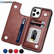 Casing For iPhone 13 13Pro Max 13Mini 12 12Pro Max 12Mini Retro Leather Wallet Stand Card Slot Holder Case Cover