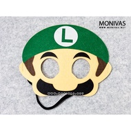Luigi Face Mask Super Mario Theme Party Character Cosplay Costume
