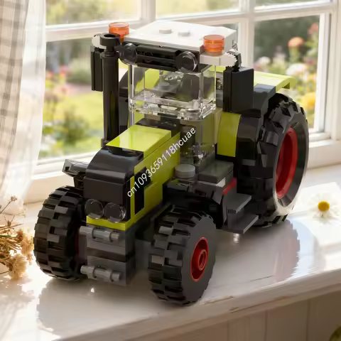 171pcs MOC City Farm Tractor Claas Axion Model Building Blocks Architecture Christmas Gift Creative 