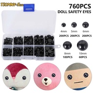 TIOMNV56H4 Doll Noses DIY Making Craft Screw Teddy Bear Soft Toys Black Safety Eyes