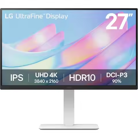 27US550-W 27-inch Ultraine 4K UHD (3840 x 2160) IPS Computer Monitor, 60Hz, HDR10, Reader e, HDMI, D