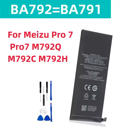 New 3000mAh BA791 BA792 Replacement Batteries For Meizu Pro 7 Pro7 M792Q M792C M792H Phone Battery+T