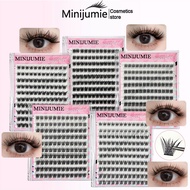 Minijumie 50D Thick Eyelash Extension Mink Individual Eyelash Set 10-14mm Mixed D Curl DIY Eyelashes