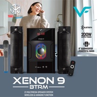 Vinnfier VF Xenon 9 BTRM 2.1 Speaker 200W Max Bluetoorh Karaoke Speaker Subwoofer Micro SD Card USB 