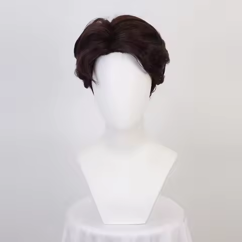 Tangled Cosplay Rapunzel Flynn Rider Men Short Curly Synthetic Hair for Adult Role Play + Wig Cap gf