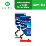 Calpol Paracetamol Strawberry Flavor 60ml (2-6) pack of 2