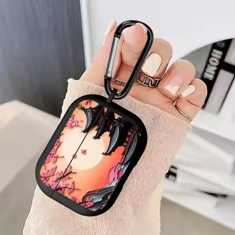 Japanese Ancient House Painting Earphone Cases Cover Case For Airpods 2 4 Pro2 Pro3 1 3 Pro