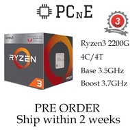 AMD RYZEN 2nd Gen R3 2200G R5 2400G 2500X 2600 2600X R7 2700 2700X  Tray Processor ==== PRE ORDER CP