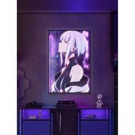 Cyberpunk 2077 Lucy Paintings Gaming Hotel Room Decoration Painting Internet Cafe Game Anime LED Lum