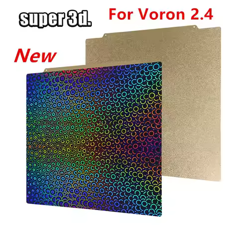 Voron 2.4 PEI PET Sheet 350*350mm Double Side Texture Smooth Magnetic Bed Build Plate Spring Steel S