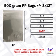 500 gram PP Bags +/- 8x12"