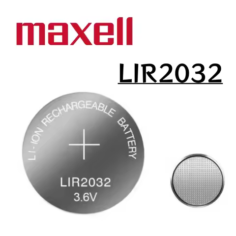 MAXELL Original battery 3.6V LIR2032 Rechargeable Lithium Button Coin Batteries 5-10PCS for Car Key 