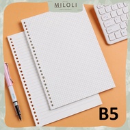 [MILOLI] Loose Leaf B5 Binder Contents B5 Refill Notebook 26 Holes B5 Paper Refill - E0016