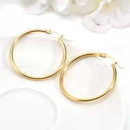 Sparkle Jewelry Fine Jewelry Real 18k Hoop Gold Earrings AU750