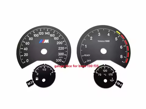Tacho Gauge Face Overlay for BMW F30 F31 F32 F33 F34 F36 3M Instrument Cluster Speedo Dials From MPH