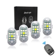 Highlight 2/4 PC รีโมทคอนโทรลไร้สาย LED Strobe Light ไฟกระพริบเตือนอัตโนมัติ สัญญาณบอกตำแหน่ง รองรับ