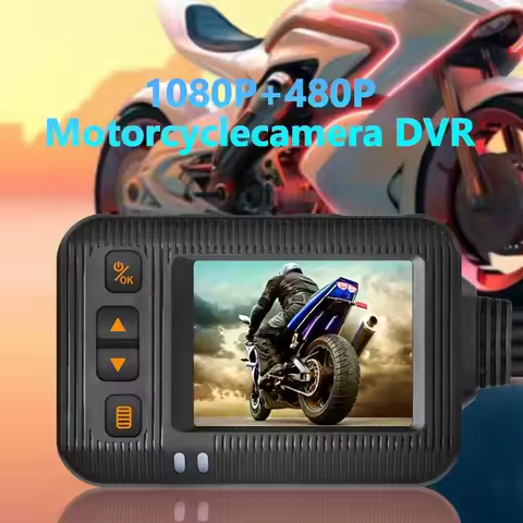 1080P Waterproof Motorcycle Camera DVR Motorcycle Dashcam 2 Inch Front & Rear Camera Video Recorder 