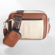 Men's Fashion Crossbody Bag Made of Waterproof PU Material Size 22cm