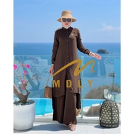Baju Setelan Wanita Muslimah Kaluna Set Jumbo By Mdly