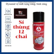 Thùng 12 Chai . chế hòa khí  Bình xăng con vệ sinh kim phun DYRAMID 450ml [ 12 CHAI ]