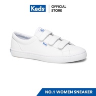 KEDS TIEBREAK LEATHER WHITE WH57616 Women's leather sneakers, white leather good