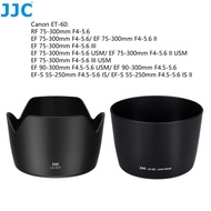 JJC Camera Lens Hood for Canon EF-S 55-250mm F4-5.6/ 75-300mm F4-5.6/ EF 90-300mm F4-5.6, Replace Ca