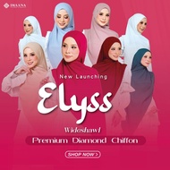 IMAANA ELYSS WIDESHAWL [2.2 METER CURVE ENDING]PREMIUM DIAMOND CHIFFON