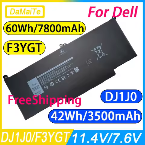 NEW F3YGT batería para Dell Latitude 7480 12 13 7000 7280 7290 E7280 E7290 E7380 E7390 7000 7380 739