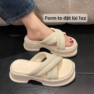 Women's cross-strap wedge sandals with Kim Tuyen straps (large form placed back 1sz)