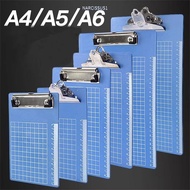 NARCISSUS13A0E 1Pcs Writing Clipboard, Blue Plastic Writing Pad Board,  A4/A5/A6 Clip File Organize 