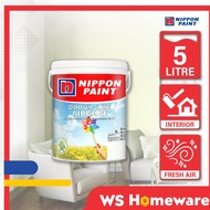 WS Cat Nippon Paint Odourless Air Care White Nippon Odourless Air Care Interior Wall Paint Cat Putih Antibacterial 5L