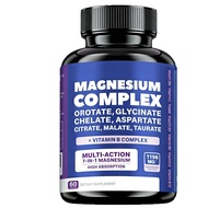 Complex Magnesium Capsules, 60 capsules. Complex magnesium supplement with B vitamins. Dietary suppl